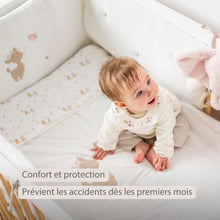 Charger l'image dans la galerie, FanFan Tour de lit velours doux – Blanc – 60/70 cm – Protection de lit bébé
