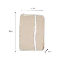 Charger l'image dans la galerie, FanFan Protège carnet de santé – Avec fermeture éclair – Housse de protection documents bébé – Beige
