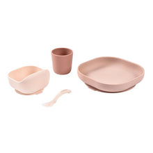Load image into Gallery viewer, Coffret repas silicone 4 pièces - Barbe à papa
